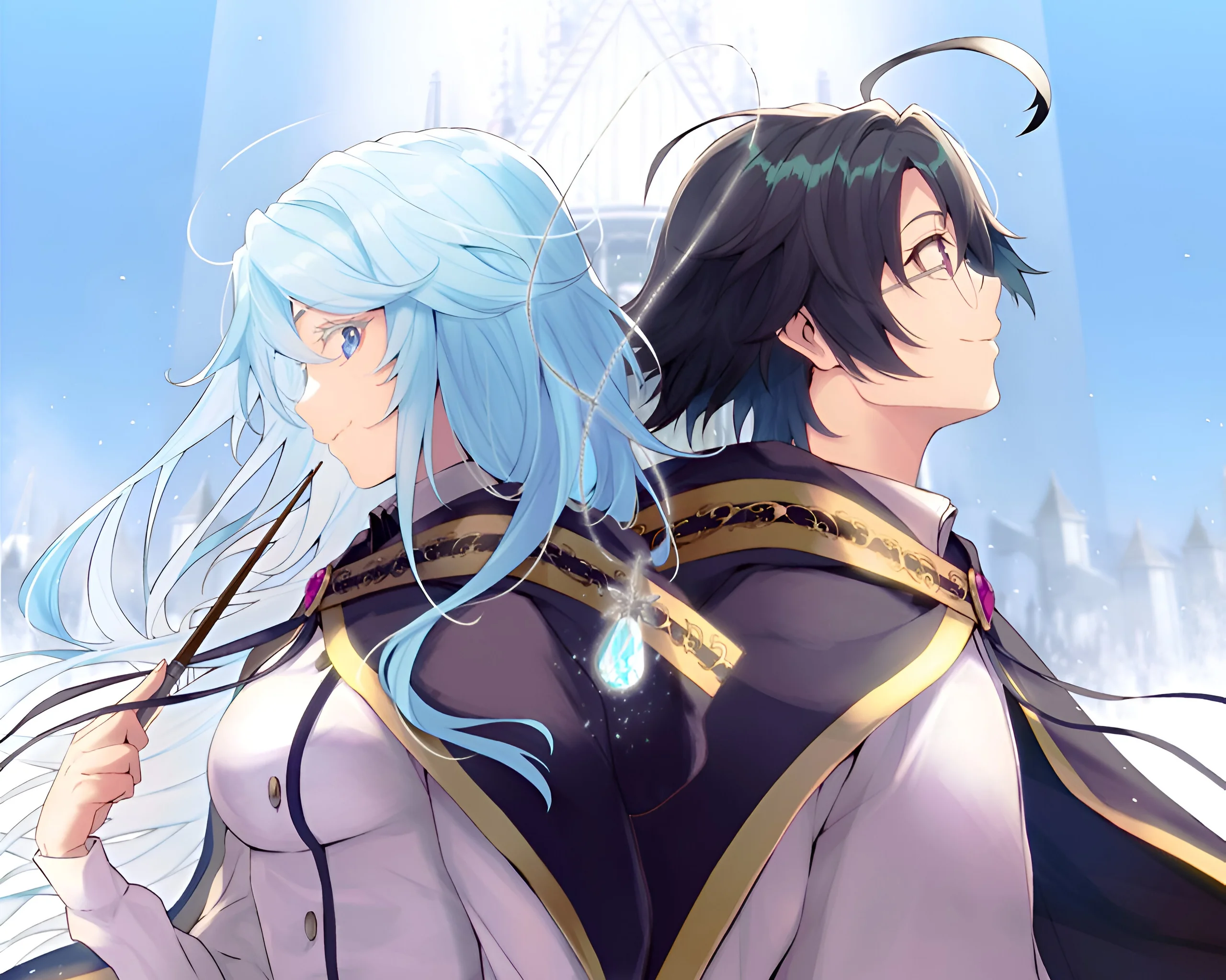 Will & Elfaria, devant la tour de glace